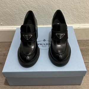 Prada Chocolate Brushed Loafers
